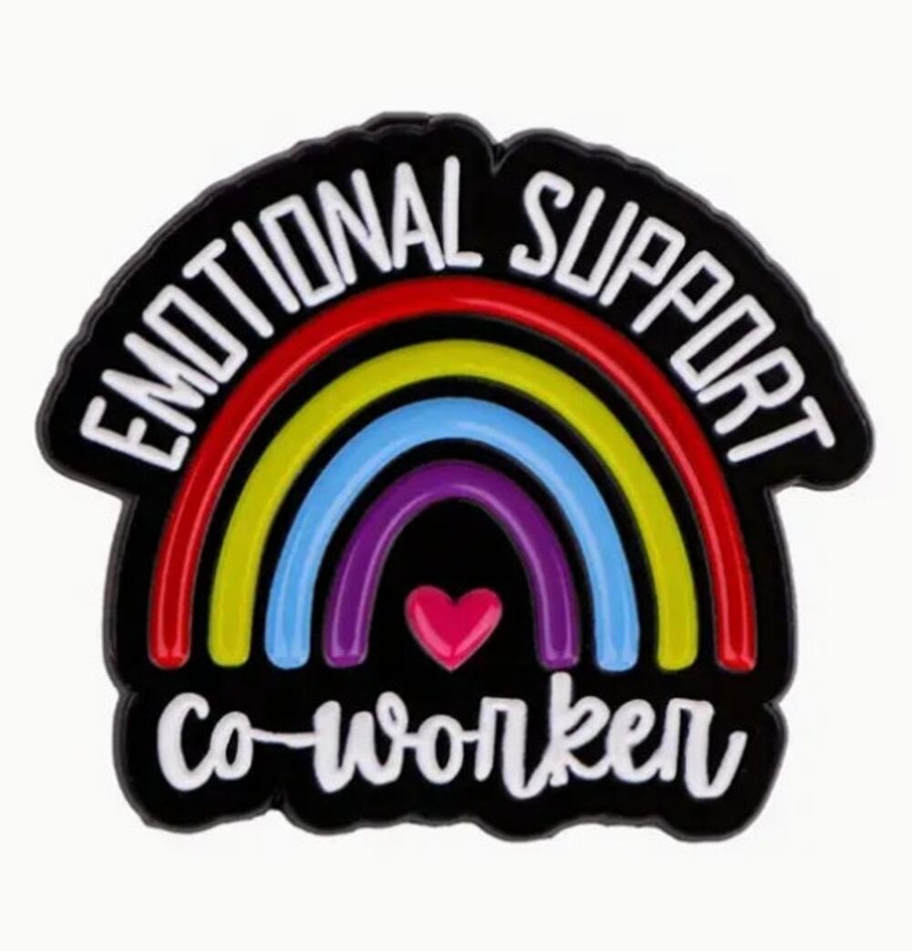 Emotional Support Coworker Enamel Pins 429-2